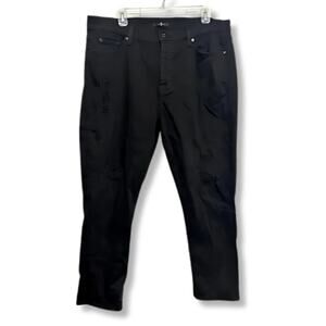 7 For All Mankind Boyfriend Jeans Slim Fit Button Zip Fly Black Women's 33 NWOT